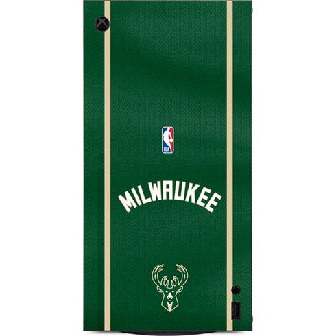 NBA Milwaukee Bucks Jersey XBox Series X Digital Edition Console Skin